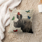 変えられた芸術のサイの蝶装飾用クッション クッション (ブランケット)