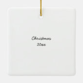 変なお洒落クリスマスツリー、明るい色 セラミックオーナメント (裏面)