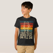 変なことを言わないと死ぬ面白いカエルMeme Tシャツ (正面フル)