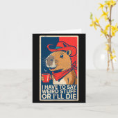 変なことを言わなきゃ死んじゃう！おもしろいカピバラ カード (黄色い花)