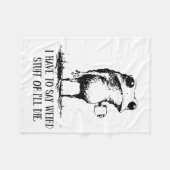 変なこと言わなかったら死ぬ フロッグ 飲み物 フリースブランケット (正面(横))