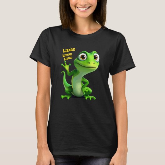 変なウィードコアトカゲトカゲトカゲミーム動物W Tシャツ (正面)