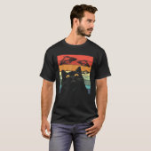 変なエイリアン猫UFO 猫 Tシャツ (正面フル)