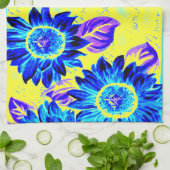 変なヒマワリ キッチンタオル (折り畳み)