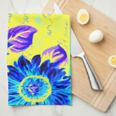 変なヒマワリ キッチンタオル (四つ折り)