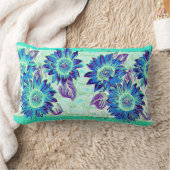 変なヒマワリ ランバークッション (ブランケット)