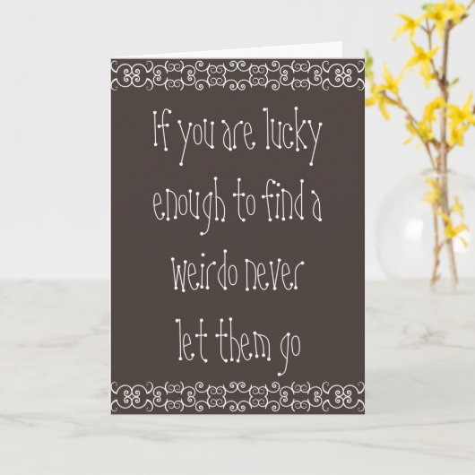 変な人を愛すること カード (黄色い花)