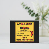 「変な女の子」はがき ポストカード (スタンド正面)