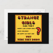「変な女の子」はがき ポストカード (正面/裏面)