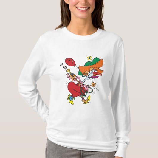 変な女性ランナー ピエロ Tシャツ (正面)