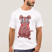 変な犬のミーム Tシャツ (正面)