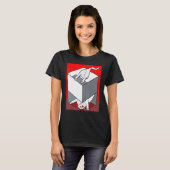 変な猫のイラスト 子猫のミーム Tシャツ (正面フル)