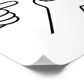 変な猫ミームの漫画デザインにするな ポスター (角)