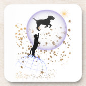 変な猫走と犬 コースター (正面)