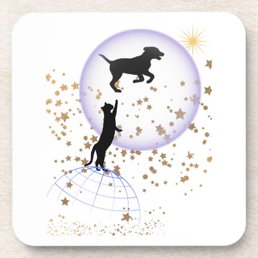 変な猫走と犬 コースター (正面)