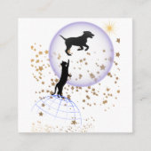 変な猫走と犬 スクエア名刺 (正面)