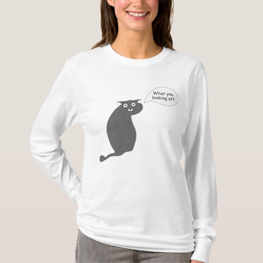 変な猫 Tシャツ (正面)