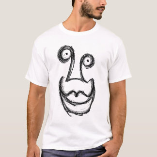 変な薄暗い馬鹿げた顔 Tシャツ