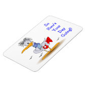 変な鳥のカモメおもしろいの日は マグネット (左側)