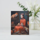 変な鳥風変わりの少女 ポストカード (スタンド正面)