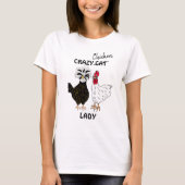 変な鶏の女のユーモア Tシャツ (正面)