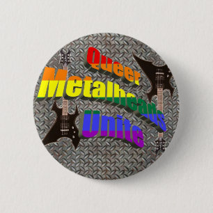 変なMetalheadsは結合します 缶バッジ