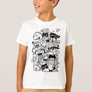 変わったキャラクターの大群 Tシャツ