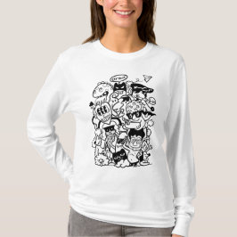 変わったキャラクターの大群 Tシャツ
