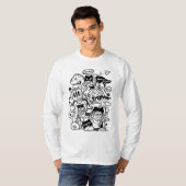 変わったキャラクターの大群 Tシャツ (正面フル)