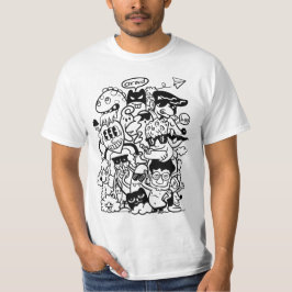 変わったキャラクターの大群 Tシャツ