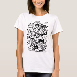 変わったキャラクターの大群 Tシャツ