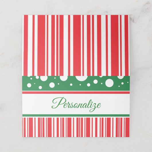 変わったクリスマス プレイスカード (外部開封)