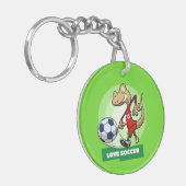 変わったヤモリのサッカー選手のキャラクター キーホルダー (正面左)