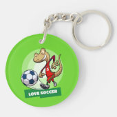 変わったヤモリのサッカー選手のキャラクター キーホルダー (裏面)