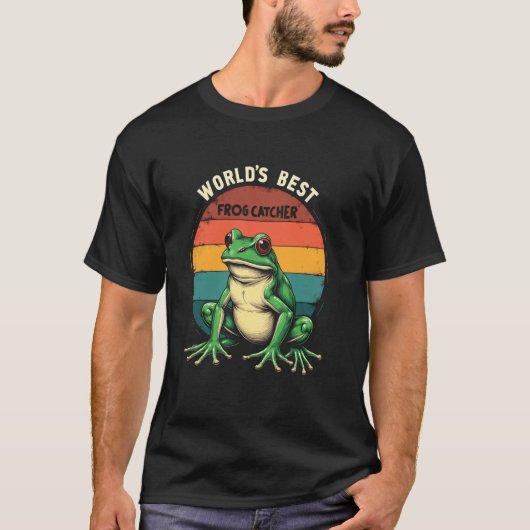 変わった世界の最高のカエル捕り Tシャツ (正面)