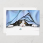 変わった子猫はがき ポストカード (正面/裏面)