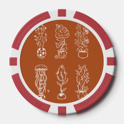 変わった植物 ポーカーチップ (正面)