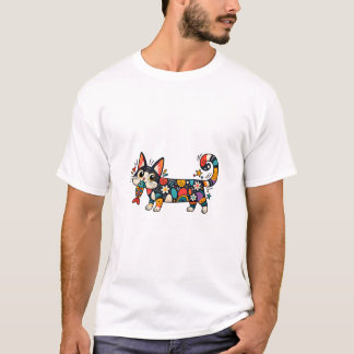 変わった模様の猫 Tシャツ