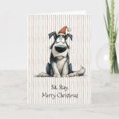 変わった犬 メリークリスマス シーズンカード (正面)