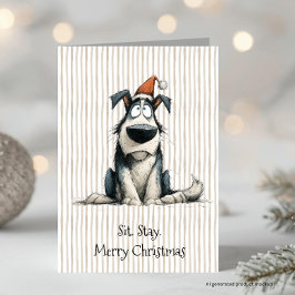 変わった犬 メリークリスマス シーズンカード