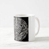 変わった部族のマグカップ2 コーヒーマグカップ (正面右)
