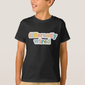 変わった配線のレトロカラフルなニューロダイバーシティ Tシャツ (正面)