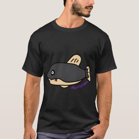 変わった魚の模様 Tシャツ (正面)