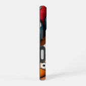 変わった鳥の集団 アニメ風 スマホケース iPhone 16ケース (右側面)