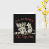 変わってるからこそ面白い ラクーンぬいぐるみ カード (黄色い花)