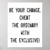 変わりなさい、普通の引用文ポスター ポスター (正面)