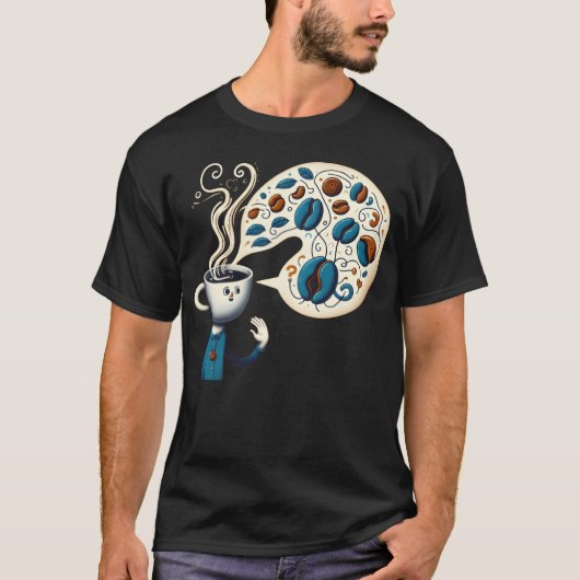 変わり種コーヒーカップのヘアアクセ可愛い芸術的な面白グッズ Tシャツ (正面)