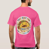 変わり種タコステッカーデザイン - カラフルなフードファッション Tシャツ (裏面)