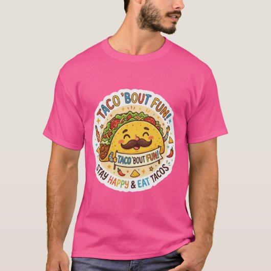 変わり種タコステッカーデザイン - カラフルなフードファッション Tシャツ (正面)