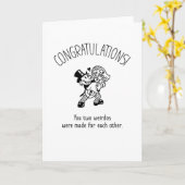 変わり者の結婚式のカード カード (黄色い花)